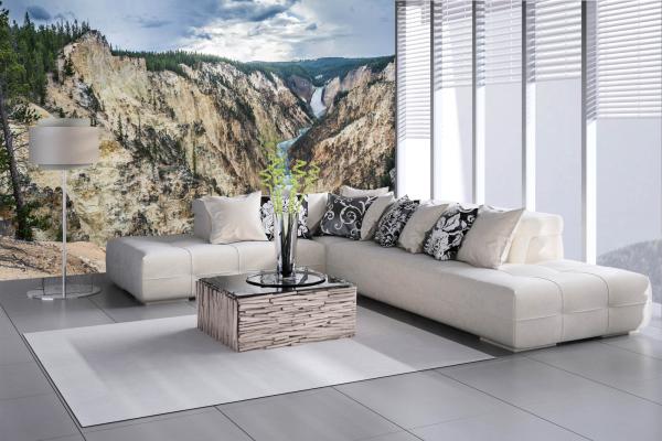 Berge-Fototapete MS-5-3043 in modernem Wohnraum – imposante Landschaft, räumliche Tiefe, stilvolle Wandgestaltung mit Naturakzen