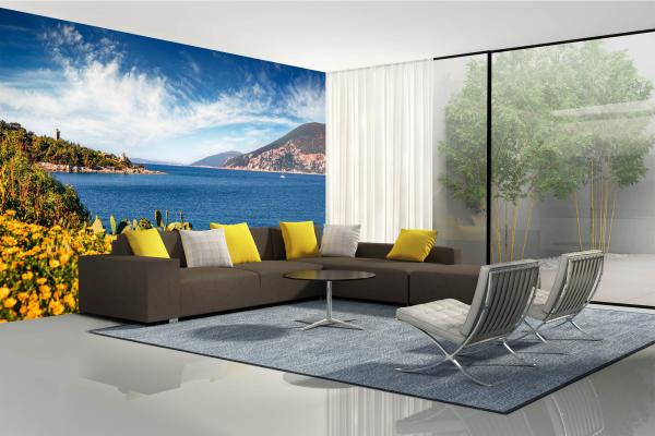 Berge-Fototapete MS-5-3069 in modernem Wohnraum – imposante Landschaft, räumliche Tiefe, stilvolle Wandgestaltung mit Naturakzen