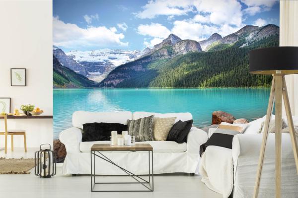 Berge-Fototapete MS-5-3080 in modernem Wohnraum – imposante Landschaft, räumliche Tiefe, stilvolle Wandgestaltung mit Naturakzen