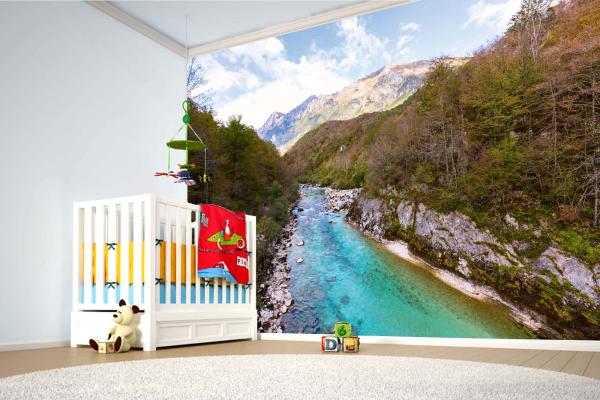 Berge-Fototapete MS-5-3100 in modernem Wohnraum – imposante Landschaft, räumliche Tiefe, stilvolle Wandgestaltung mit Naturakzen