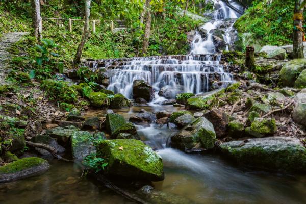 Detailansicht der Vlies-Fototapete MS-5-3157 mit Wasserfall-Motiv in XXL