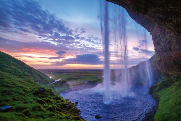 Detailansicht der Vlies-Fototapete MS-5-3200 mit Wasserfall-Motiv in XXL