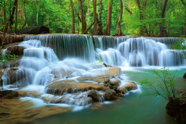 Detailansicht der Vlies-Fototapete MS-5-3249 mit Wasserfall-Motiv in XXL