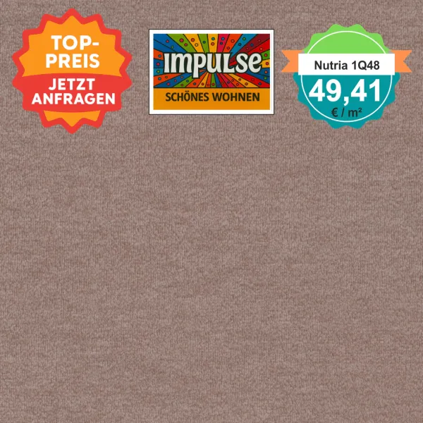 Vorwerk Nutria 1Q48 altrosa Teppichboden – quadratische Draufsicht, Velours