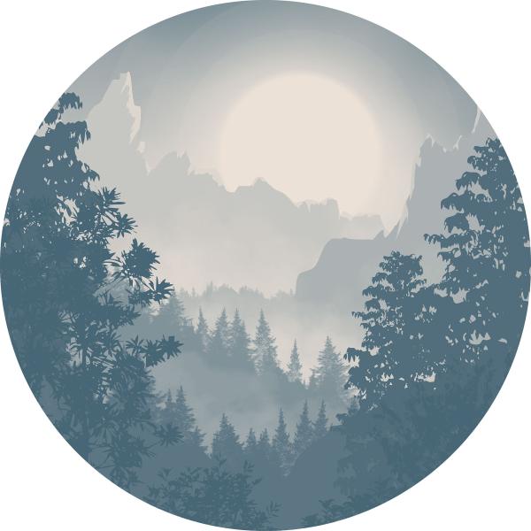 Fototapete - Sticker selbstklebend auf Vlies D1-039 - Ø 125 cm - versandkostenfrei