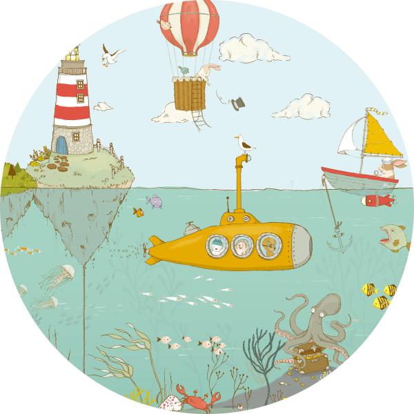 Fototapete - Sticker selbstklebend auf Vlies D1-086 - Ø 125 cm - versandkostenfrei