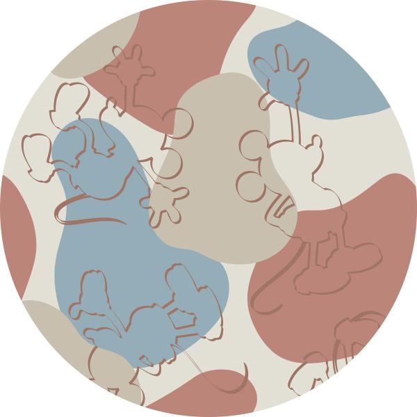 Fototapete - Sticker selbstklebend auf Vlies DD1-072 - Ø 125 cm - versandkostenfrei