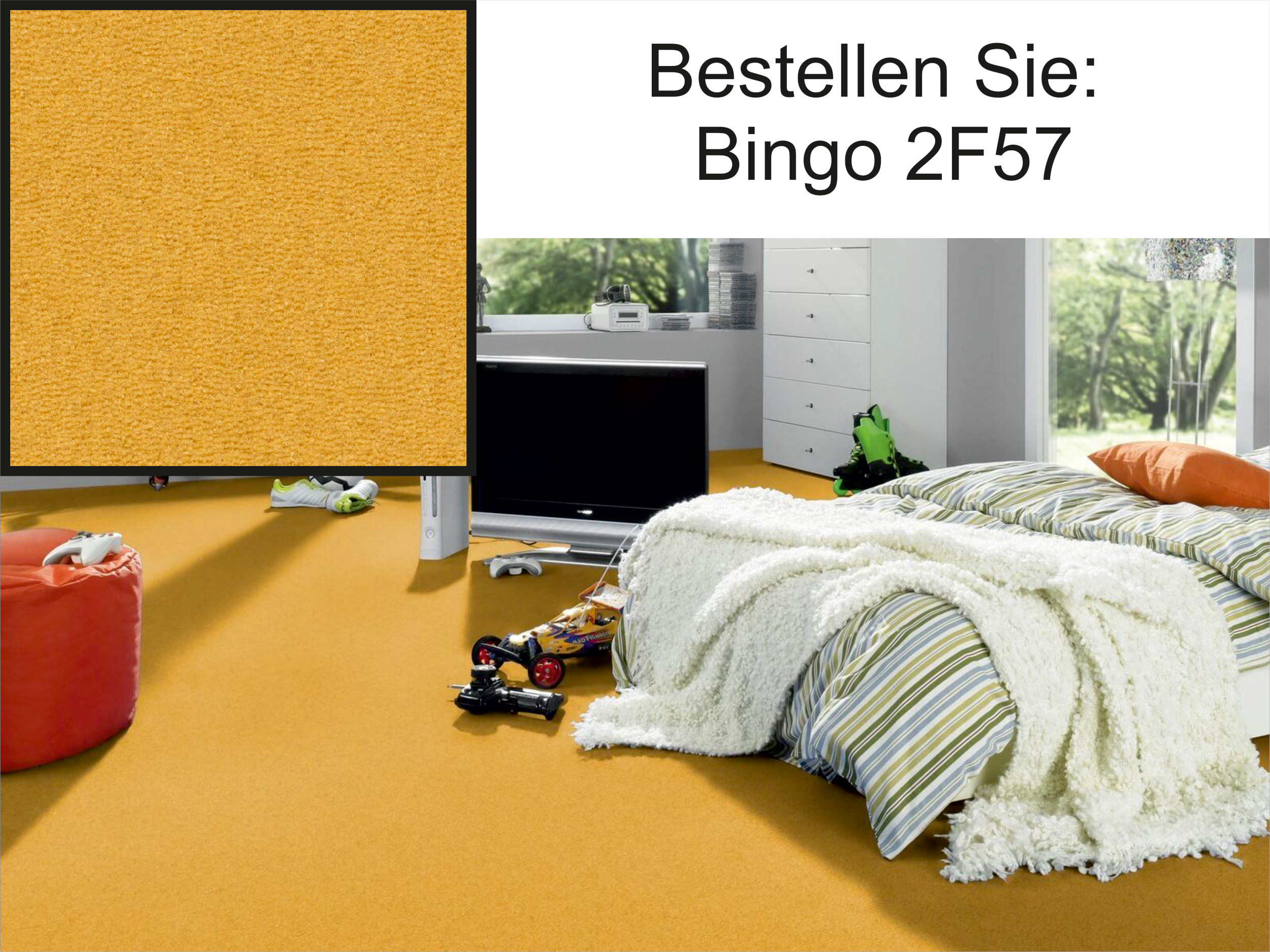 Vorwerk Bingo 2F57 – frisches Gelb mit rhythmischer Leichtigkeit