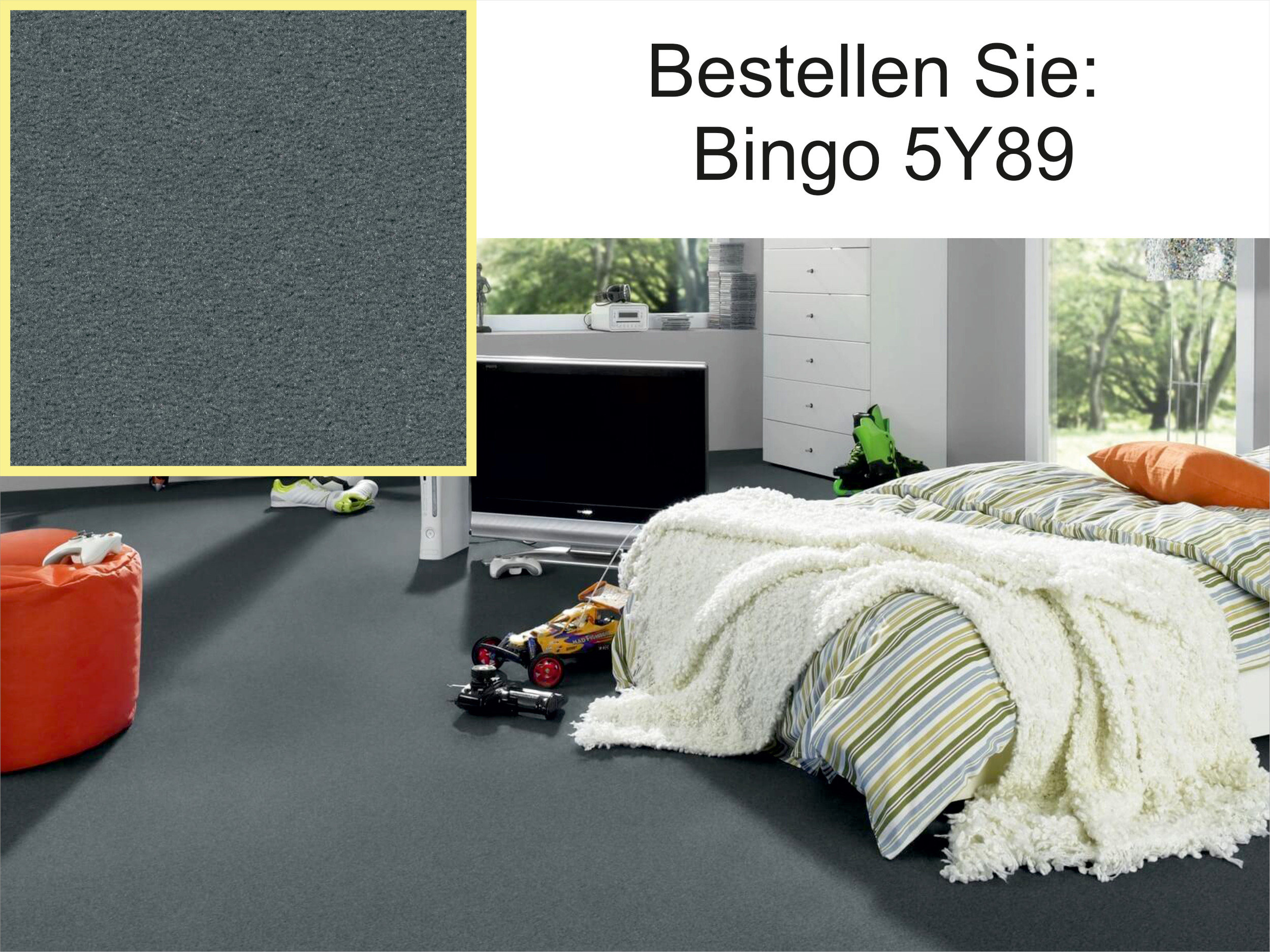 Vorwerk Bingo 5Y89 – weiches Grau mit musikalischem Flair